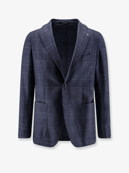 Single-breasted virgin wool blend blazer thumbnail