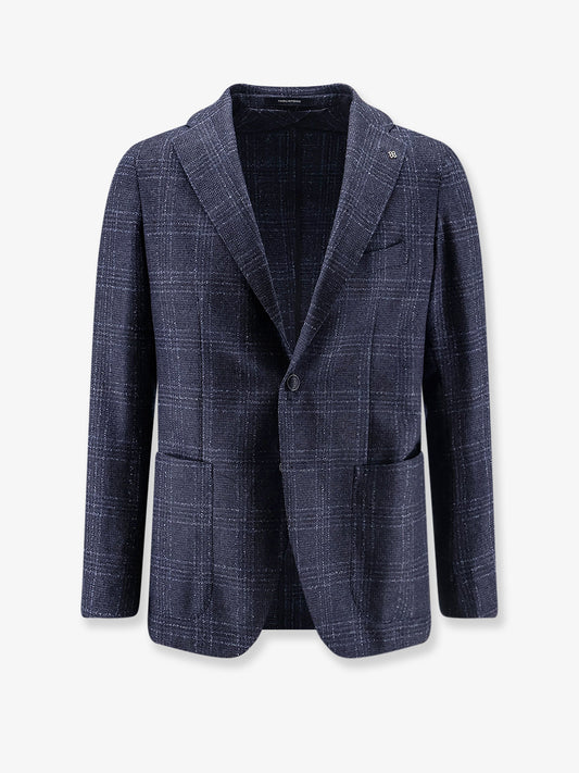 Single-breasted virgin wool blend blazer