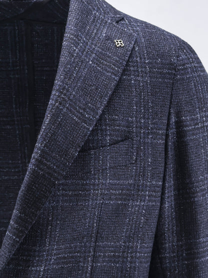 Single-breasted virgin wool blend blazer thumbnail