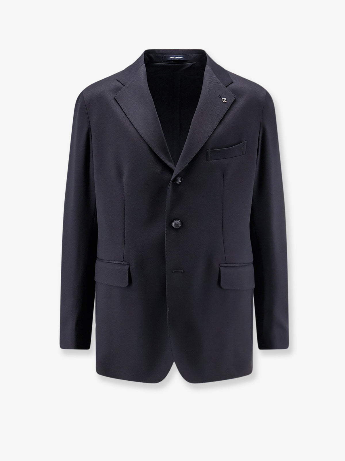 Single-breasted stretch virgin wool blazer