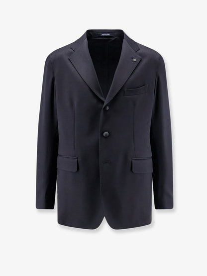 Single-breasted stretch virgin wool blazer thumbnail