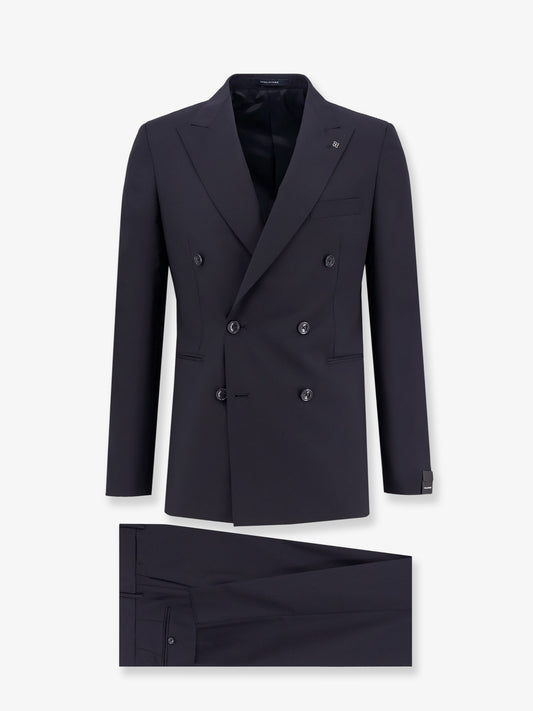 Double-breasted virgin wool suit
