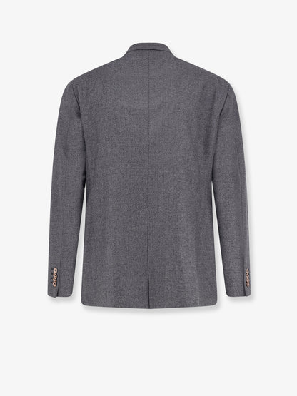 Double-breasted stretch virgin wool suit thumbnail