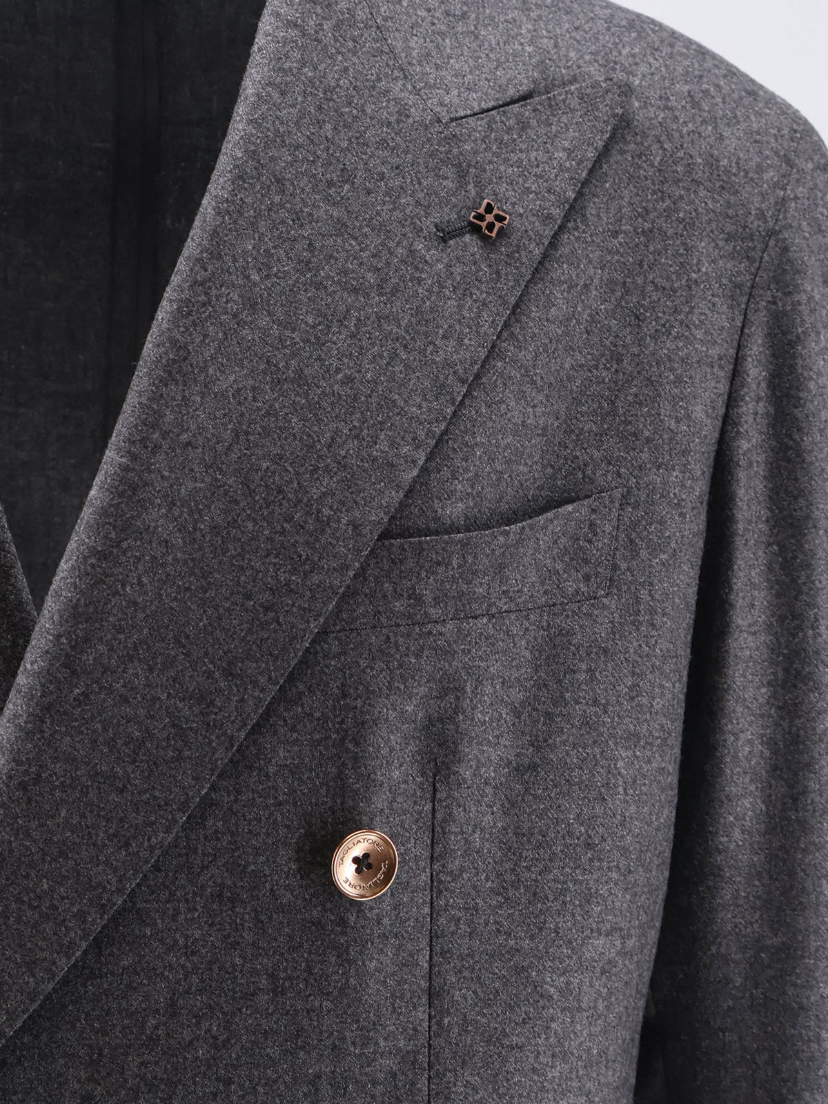 Double-breasted stretch virgin wool suit