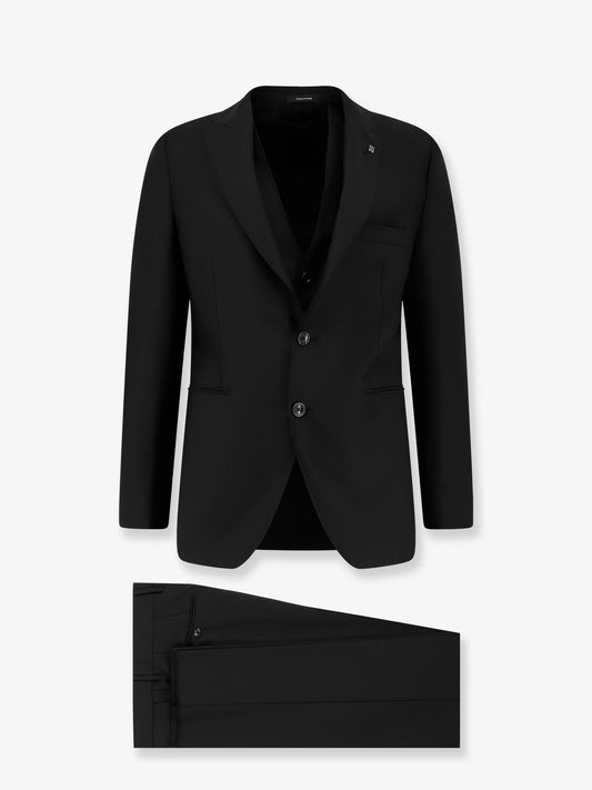 Virgin wool suit with vest