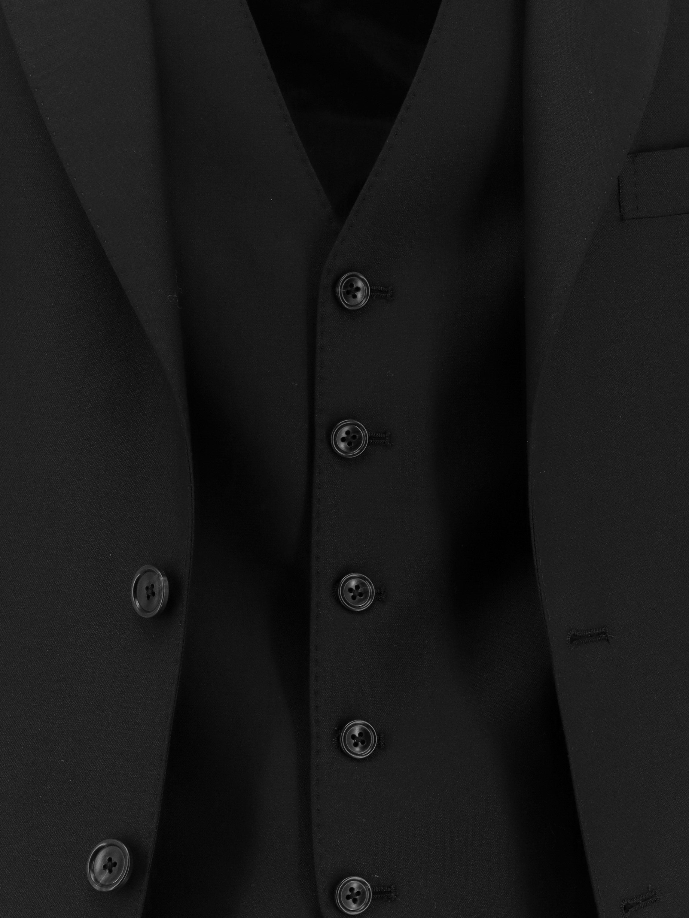 TAGLIATORE ブラック スーツベスト　44 Virgin wool suit with vest TAGLIATORE - Nugnes1920