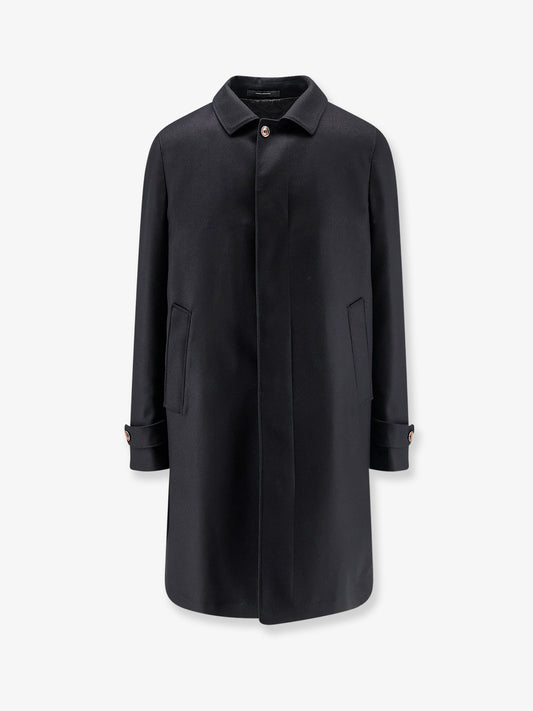 Water repellent virgin wool coat