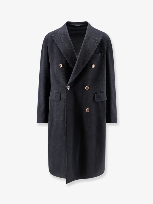 Unlined virgin wool and cashmere coat