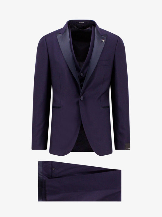 Virgin wool and silk tuxedo with vest