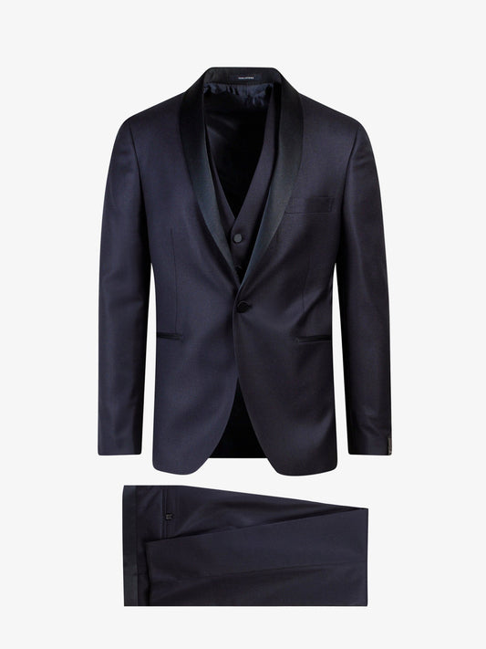 Virgin wool and silk trouser with vest