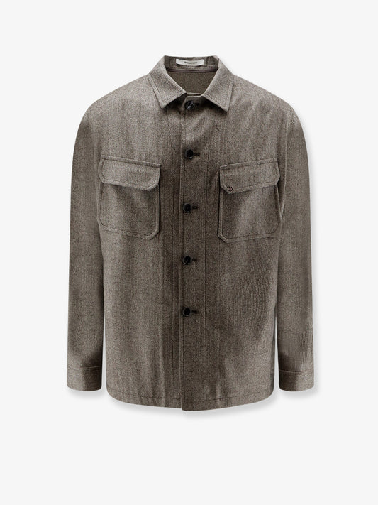 Calvin pied-de-poule virgin wool shirt/jacket