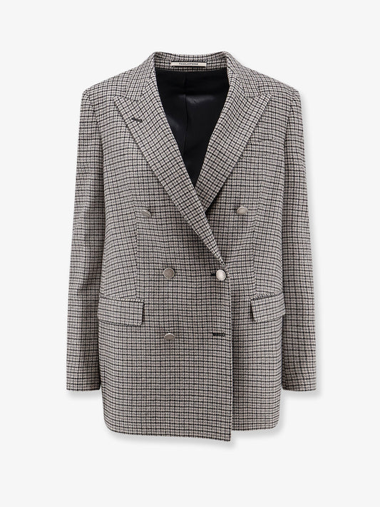 Jasmine pied-de-poule wool blend blazer