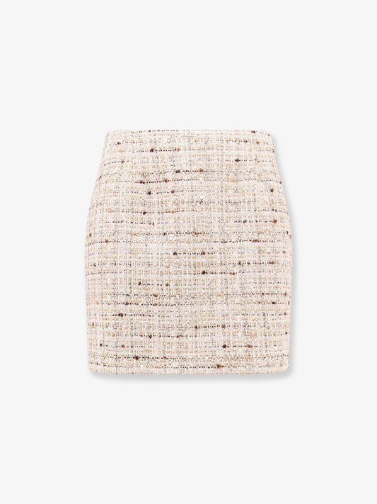 May bouclé fabric mini skirt