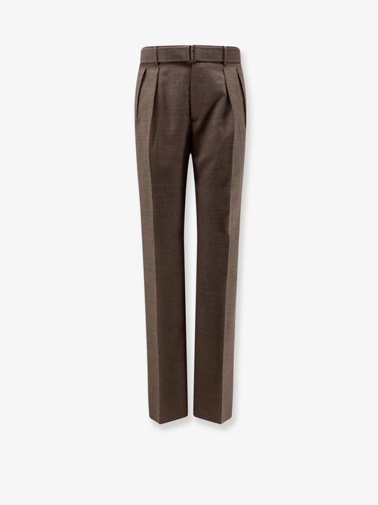 Nevil virgin wool trousers with belt