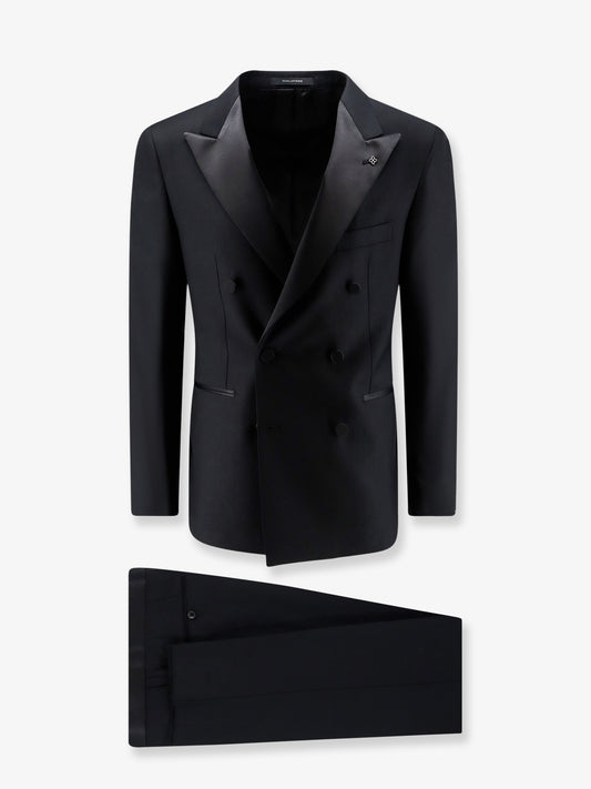 Double-breasted virgin wool tuxedo