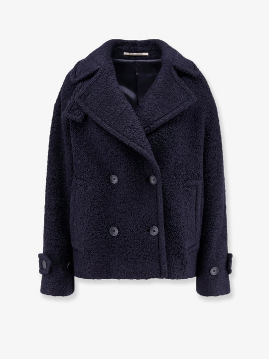 Sheila alpaca and virgin wool peacoat
