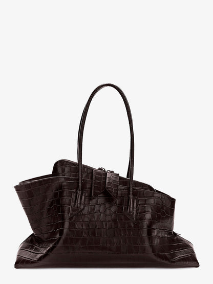 La Passeggiata Medium croc-effect leather shoulder bag thumbnail
