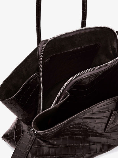 La Passeggiata Medium croc-effect leather shoulder bag thumbnail