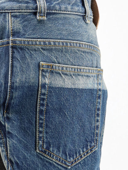 Blue denim mini skirt thumbnail