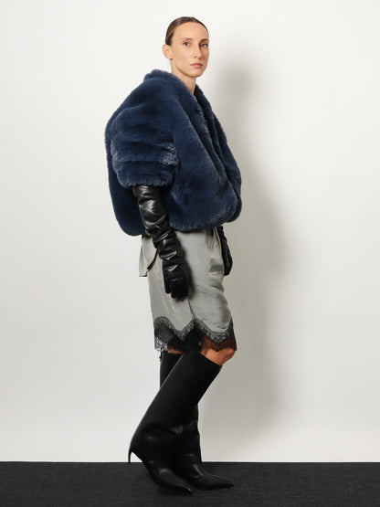 Senna faux fur jacket thumbnail
