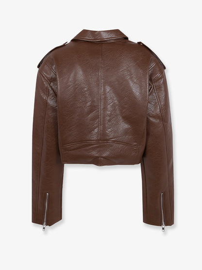 Daphne leather biker jacket thumbnail