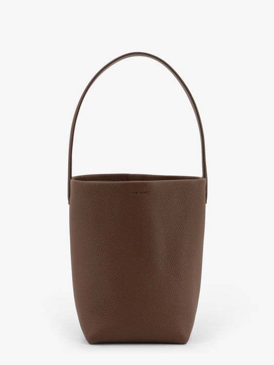 Small N/S Park Tote bucket bag in hammered leather