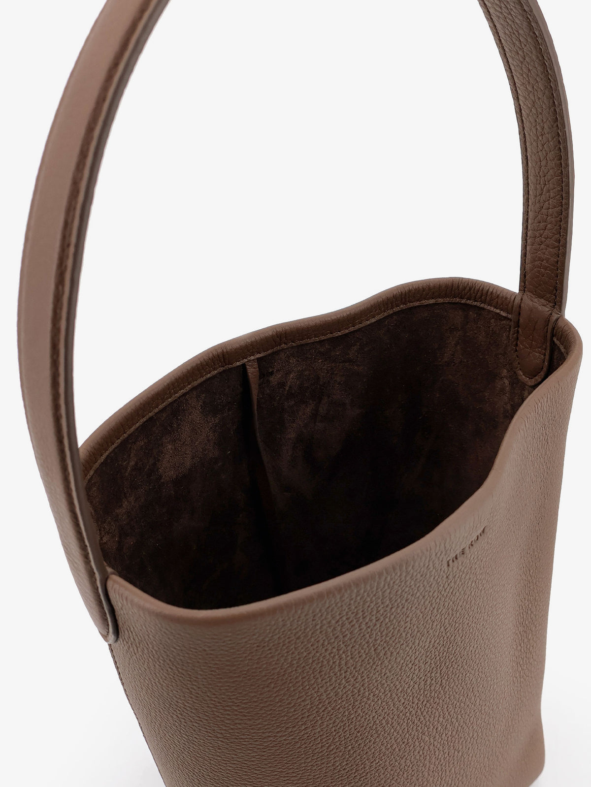 Small N/S Park Tote bucket bag in hammered leather