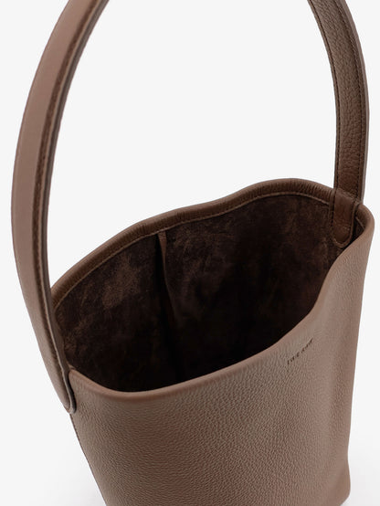 Small N/S Park Tote bucket bag in hammered leather thumbnail