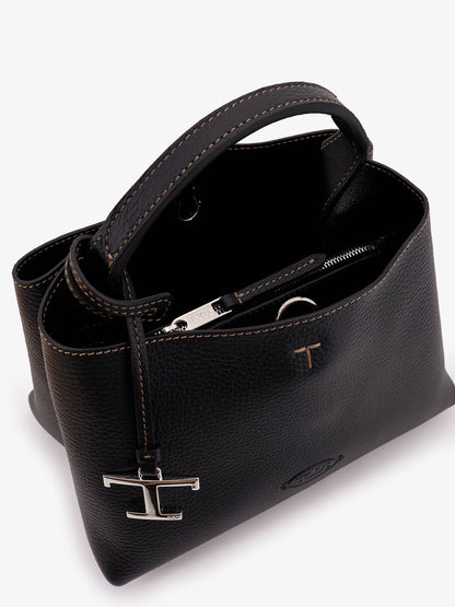 Borsa a tracolla Micro in pelle con iconica impuntura frontale thumbnail