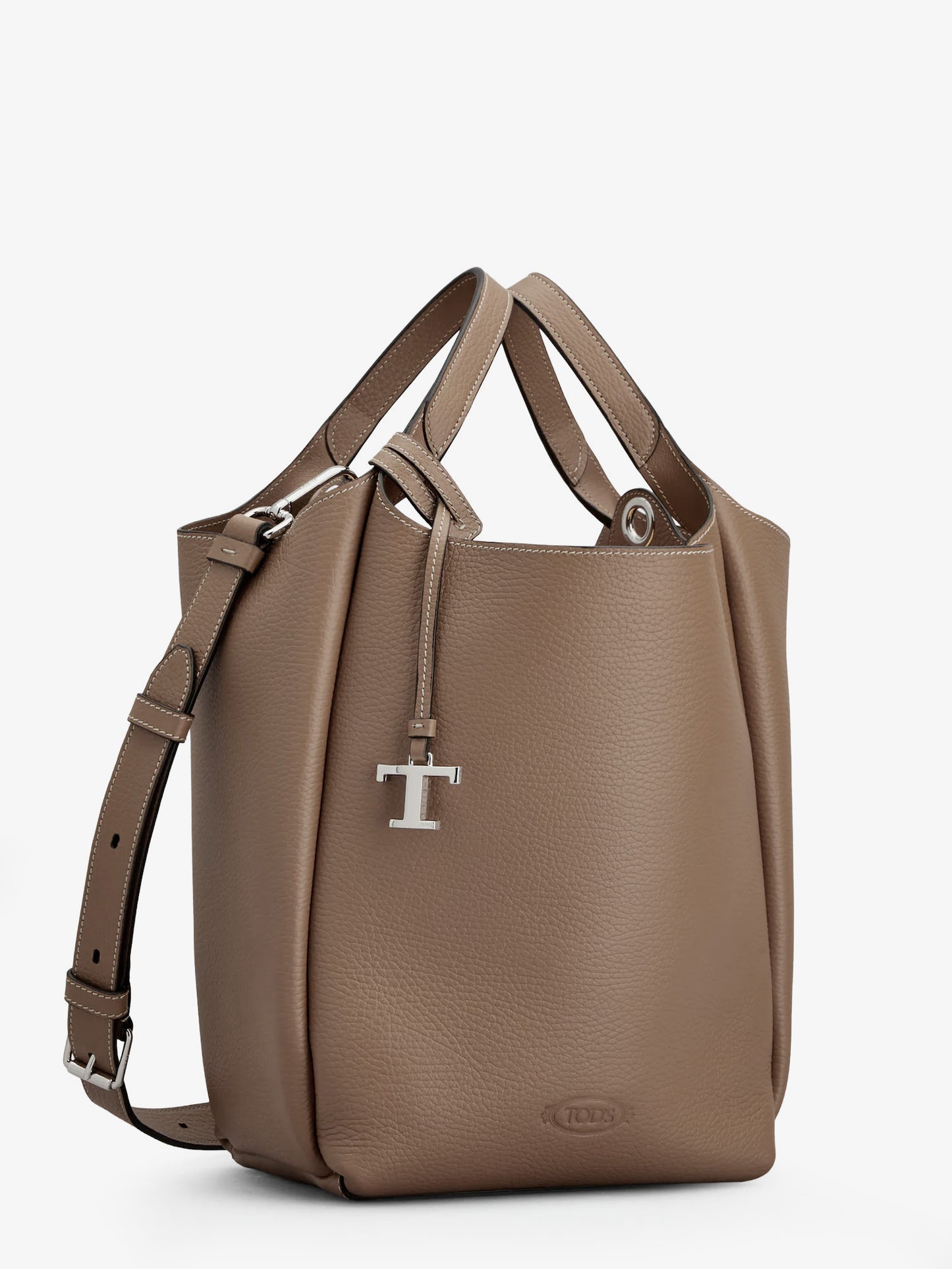 Mini leather bucket bag
