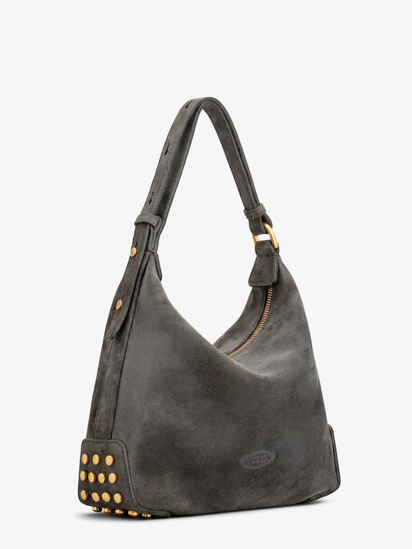 Mini Bag Metal Dots suede shoulder bag