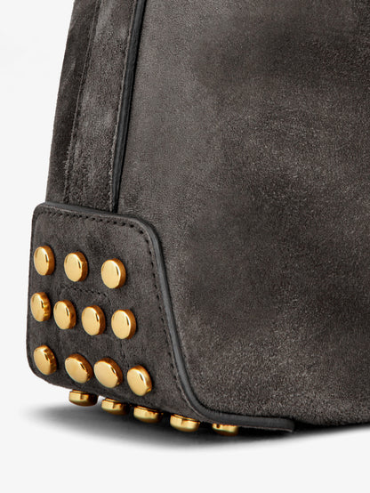 Mini Bag Metal Dots suede shoulder bag thumbnail