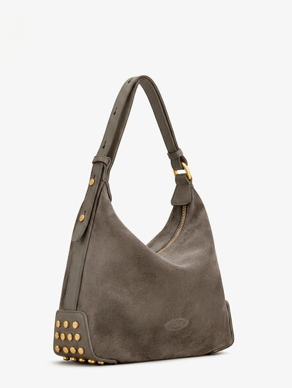 Mini Bag Metal Dots suede crossbody bag thumbnail
