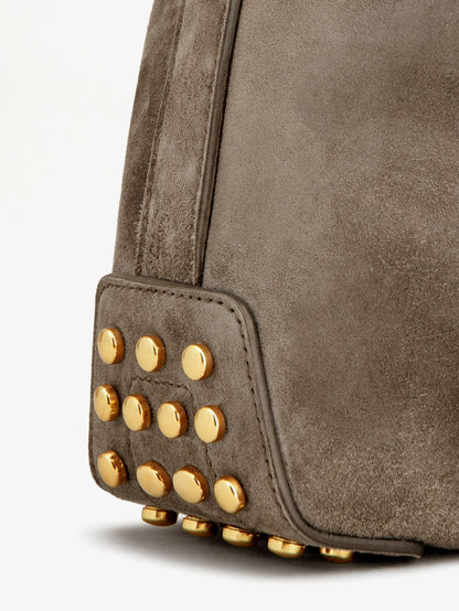 Mini Bag Metal Dots suede crossbody bag thumbnail