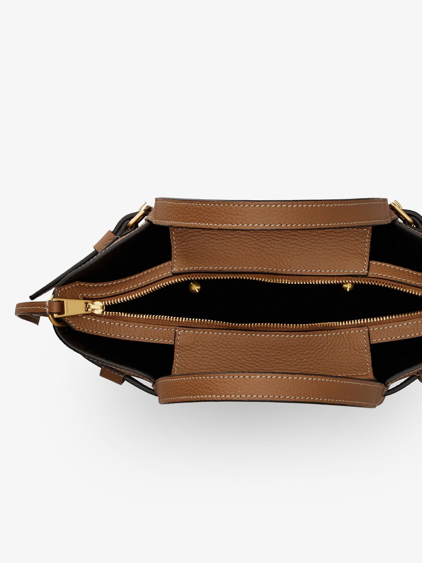 T Signature Leather Tote Bag