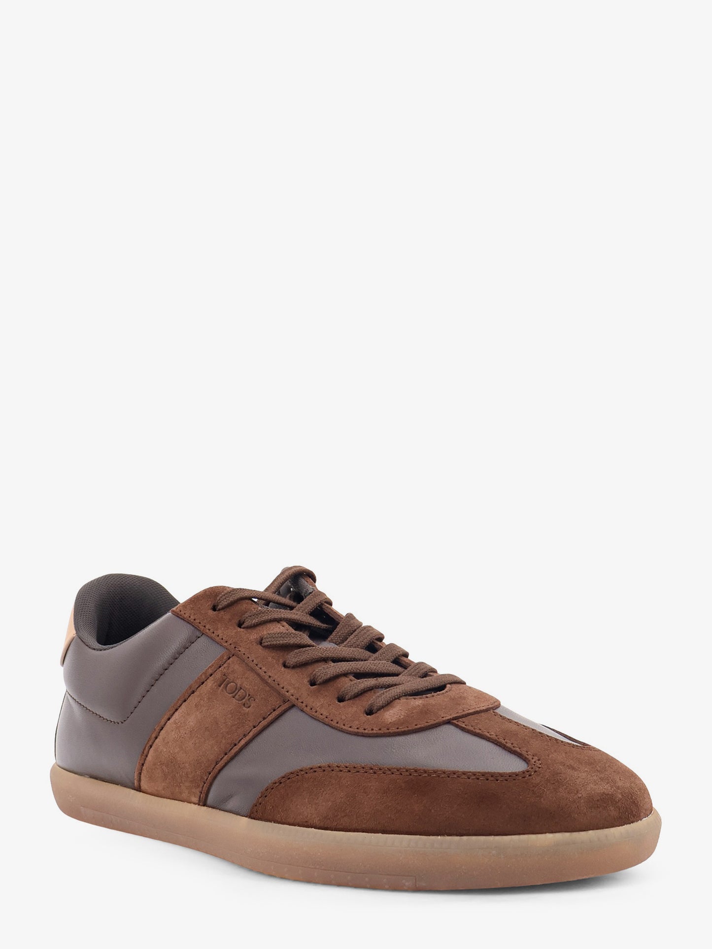 Sneakers Allacciata Cassetta in pelle e suede