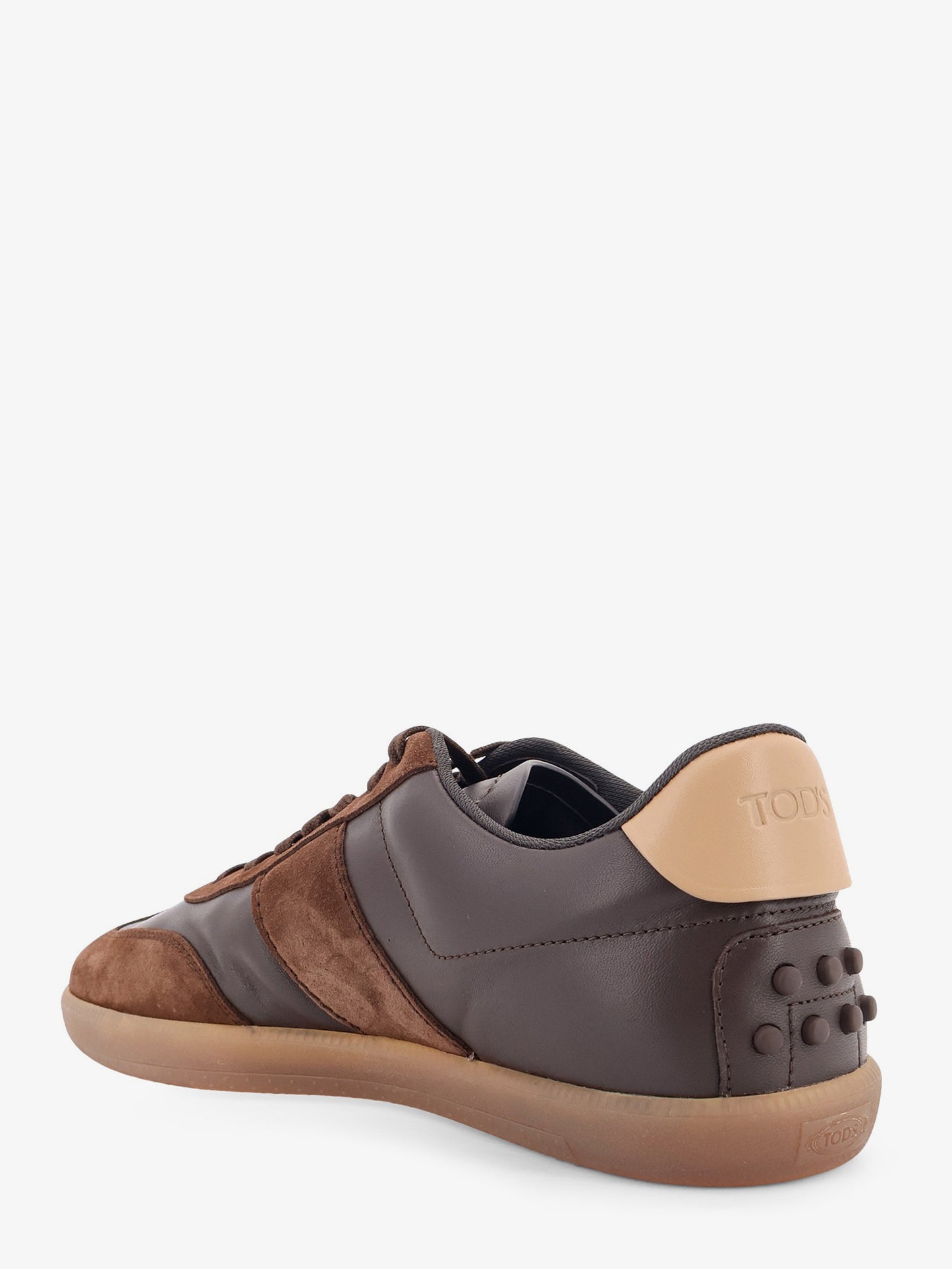 Sneakers Allacciata Cassetta in pelle e suede