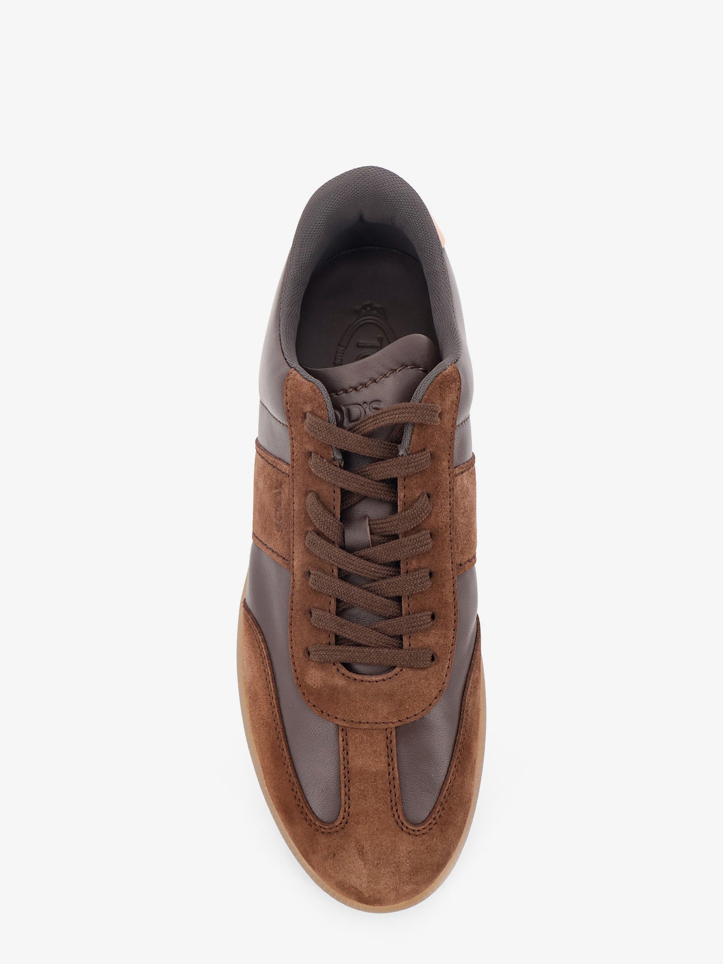 Sneakers Allacciata Cassetta in pelle e suede