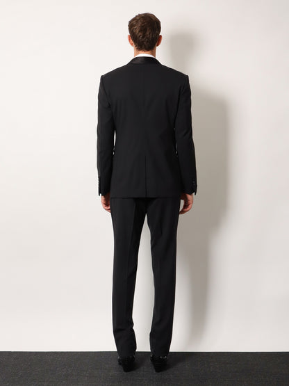Stretch virgin wool tuxedo with satin profiles thumbnail