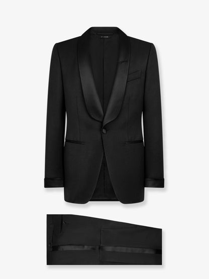 Stretch virgin wool tuxedo with satin profiles thumbnail