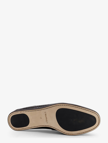 Crocodile-print leather loafers thumbnail
