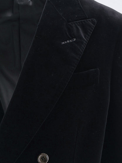 Blazer doppiopetto in velluto thumbnail