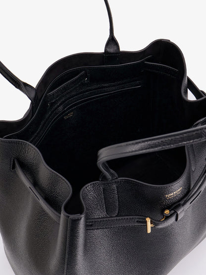 Leather shoulder bag with logo thumbnail
