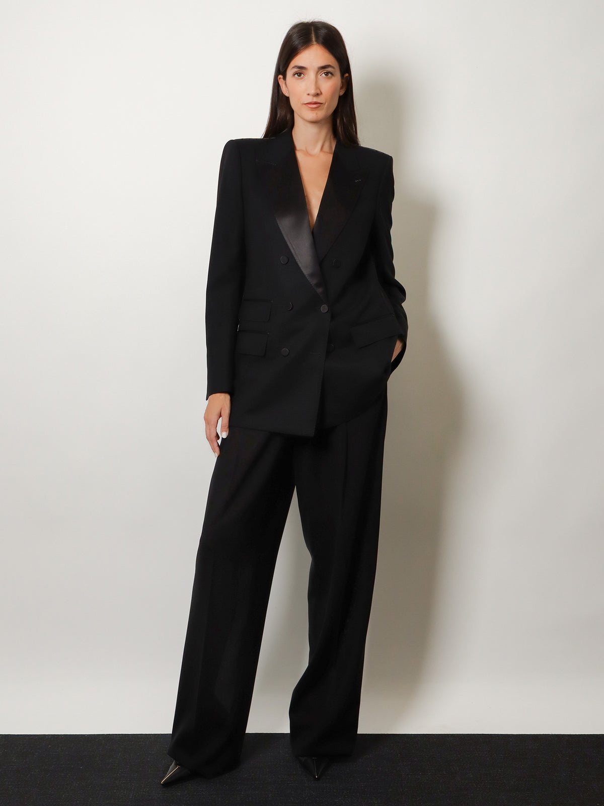 Light Wool Tuxedo Trousers