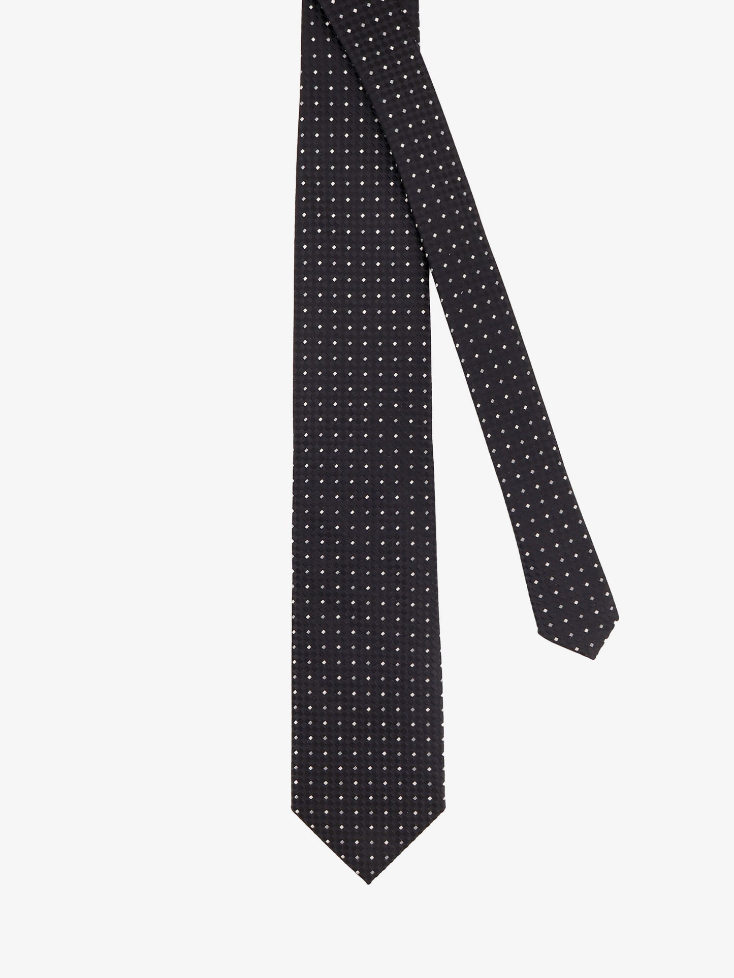 Silk tie with geometric pattern
