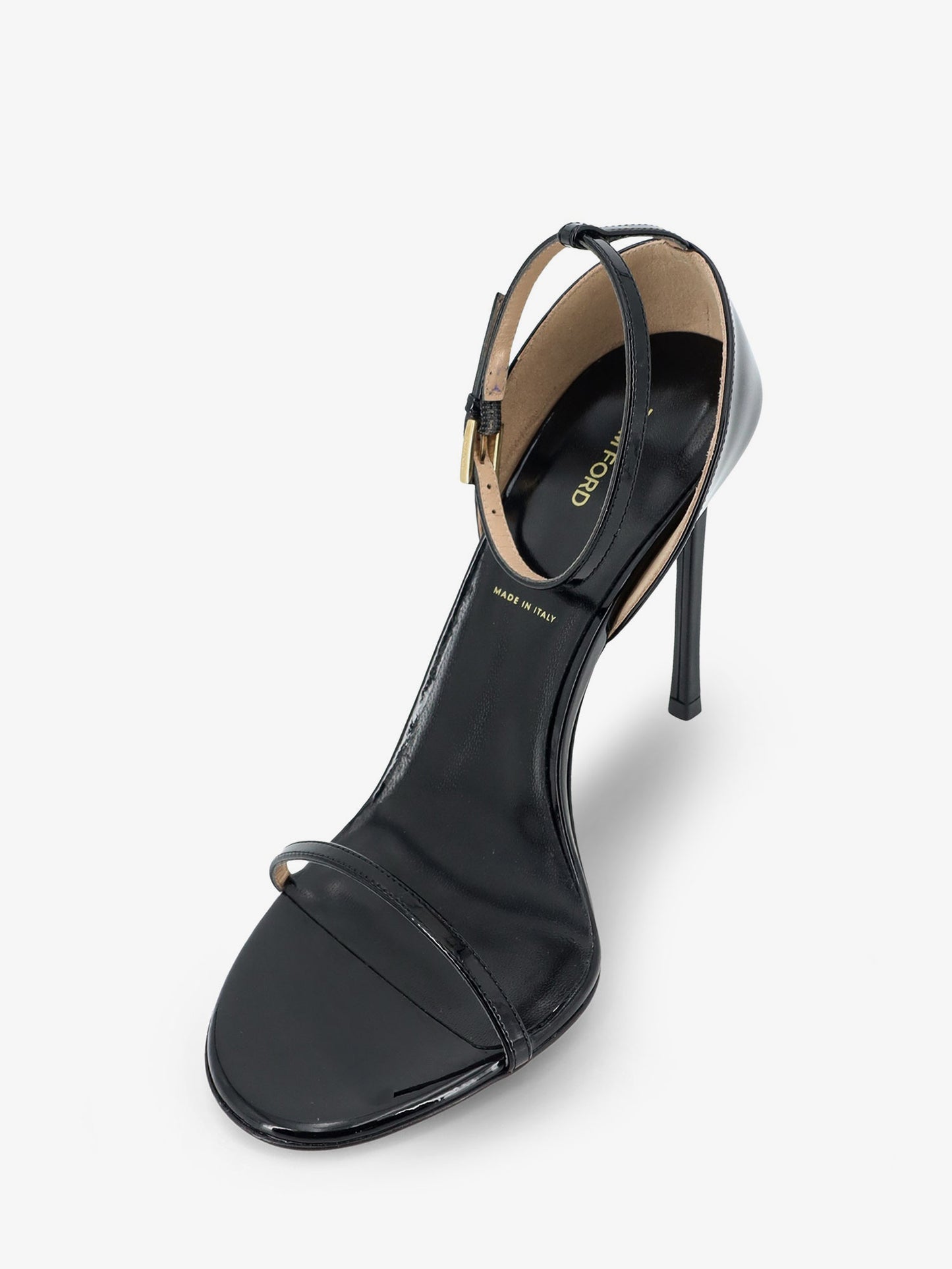 Patent leather sandals