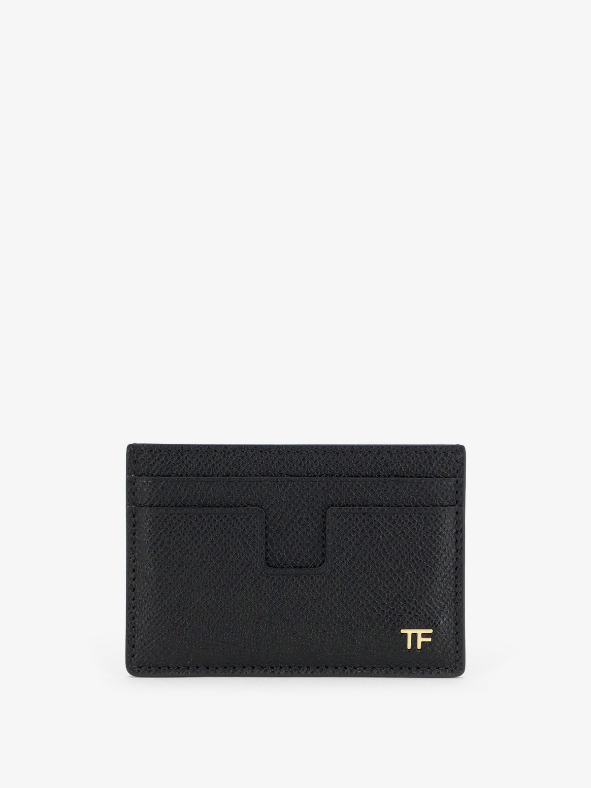 Leather card holder with logo