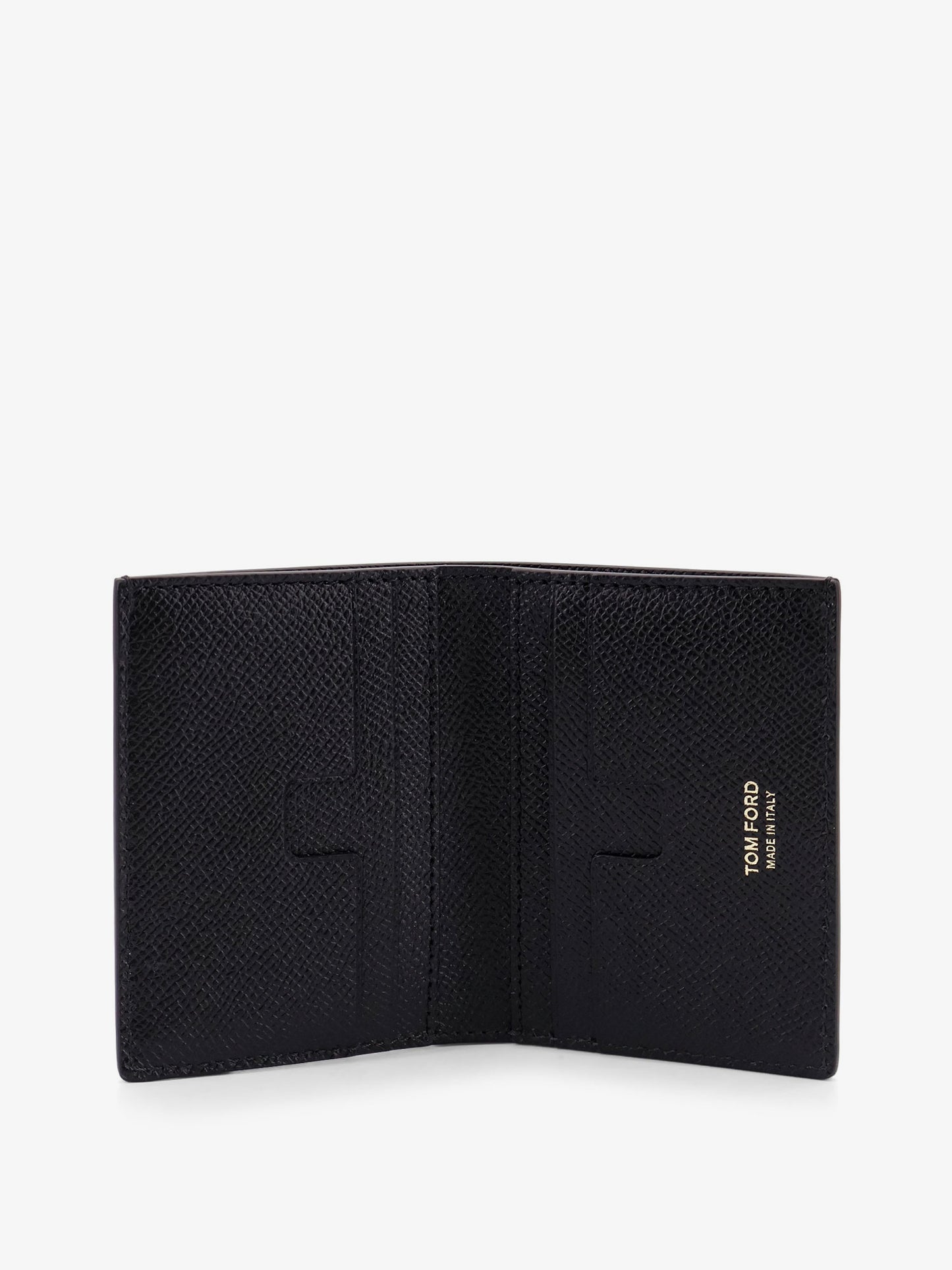 Leather card holder with logo