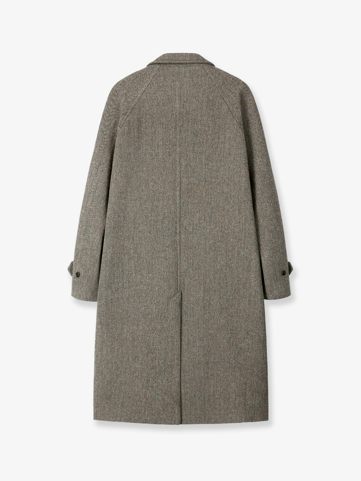 Cappotto Monopetto in lana con motivo spigato