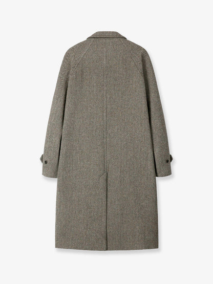 Cappotto Monopetto in lana con motivo spigato thumbnail